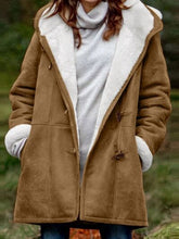 Load image into Gallery viewer, Full Size Pocketed Long Sleeve Hooded Toggle Jacket – Stylish &amp; Functional Outerwear for Women
