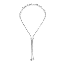 Load image into Gallery viewer, .925 Sterling Silver 1/2 Cttw Diamond Alternating Heart Link Adjustable Bolo Bracelet (I-J Color, I3 Clarity) - 4" to 10" Inches
