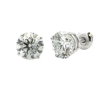 Load image into Gallery viewer, 4.00ct Lab Grown Diamond Stud Earrings 14KT White Gold
