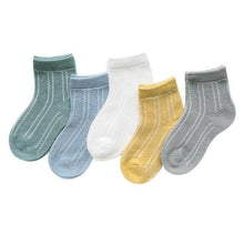 Load image into Gallery viewer, 5Pairs 0-2Y Infant Baby Socks Baby Socks for Girls Cotton Mesh Cute Newborn Boy Toddler Socks Baby Clothes Accessories
