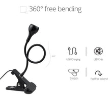 Load image into Gallery viewer, 5V USB power LED Desk lamp Flexible study Reading Book lights Eye Protect Table lamp With Clip For Home Decorative Table Lamp Cute Study Lamps for Bedroom Décor
