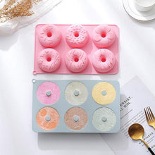 Load image into Gallery viewer, 6 Cells Large Size Cake Molds Food Grade Material Donuts Mold Baking Tools For Biscuit Dessert Chocolate Mould Silicone Baking Mold Just Pop Out Non-Stick Doughnuts Baking Molds
