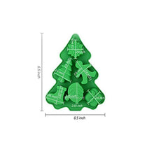 Load image into Gallery viewer, 6 Holes Christmas Tree Silicone Cake Mold Snowflake Christmas Tree Santa Claus Christmas Gift Mold Christmas Decoration Green Christmas Tree Silicone Mold 6 Holes Snowflakes Gingerbread Xmas Stocking Santa Xmas Gift Shaped Chocolate Candy Mold

