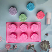 Load image into Gallery viewer, 6 Holes Flower Shaped Silicone Mold Sunflower Flower Form Fondant Molds Handmade Soap Baking Crafts Cake Mould Decoration Tools Silicone Flower Shape Soap Molds
