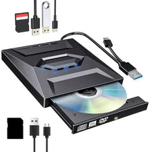 Load image into Gallery viewer, 6-in-1 Portable USB 3.0 Ultra-Thin External DVD Recorder Drive
