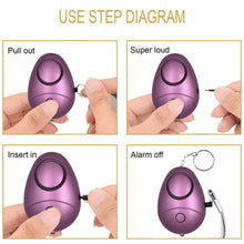 Load image into Gallery viewer, 6-Pack: 140DB Personal Security Alarm Keychain with LED Lights
