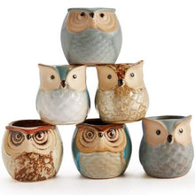 Load image into Gallery viewer, 6-Pack: 2.5 Inch Owl Pot Ceramic Base
