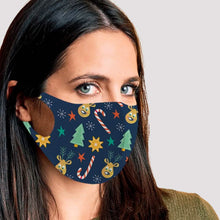 Load image into Gallery viewer, 6-Pack: Fun Designed Holiday Themed Reusable Face Masks
