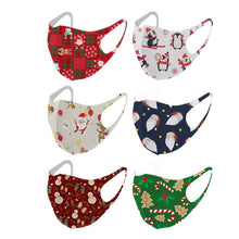 Load image into Gallery viewer, 6-Pack: Fun Designed Holiday Themed Reusable Face Masks
