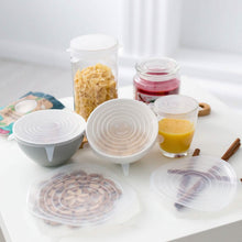 Load image into Gallery viewer, 6-Pack: Reusable Silicone Stretch Container Lids Covers for Food Storage - Fit Most Containers
