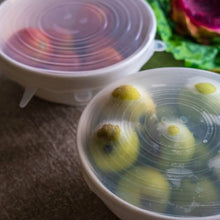 Load image into Gallery viewer, 6-Pack: Reusable Silicone Stretch Container Lids Covers for Food Storage - Fit Most Containers
