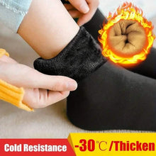Load image into Gallery viewer, 4-Pairs: Ultra-Soft Plush Lined Thermal Socks - Comfy Mid Tube Socks - Black
