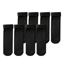 Load image into Gallery viewer, 4-Pairs: Ultra-Soft Plush Lined Thermal Socks - Comfy Mid Tube Socks - Black
