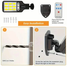Load image into Gallery viewer, 6-Pack: Solar Powered Motion Sensor Outdoor Garden Light with 108 COB LED Lights
