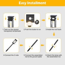Load image into Gallery viewer, 6-Pack: Solar Powered Stake Light IP65 Waterproof Auto On Off
