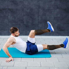 Load image into Gallery viewer, 6-Pairs: Ultra V-Striped Knee-Length Compression Socks
