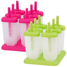 Load image into Gallery viewer, 6-Piece: Popsicle Molds Reusable Ice Cream DIY Ice Pop Maker
