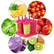 Load image into Gallery viewer, 6-Piece: Popsicle Molds Reusable Ice Cream DIY Ice Pop Maker
