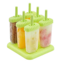 Load image into Gallery viewer, 6-Piece: Popsicle Molds Reusable Ice Cream DIY Ice Pop Maker
