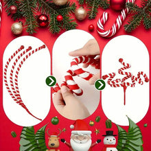 Load image into Gallery viewer, 6-Pieces: Red White Candy Christmas Tree Decorations
