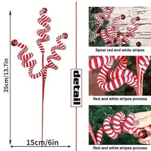 Load image into Gallery viewer, 6-Pieces: Red White Candy Christmas Tree Decorations
