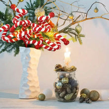 Load image into Gallery viewer, 6-Pieces: Red White Candy Christmas Tree Decorations
