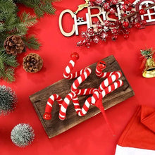Load image into Gallery viewer, 6-Pieces: Red White Candy Christmas Tree Decorations
