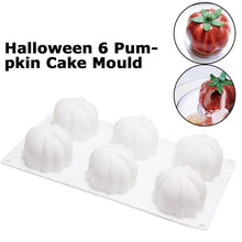 Load image into Gallery viewer, 6 Pumpkin Silicone Cake Mold For Chocolate Ice Cream Decorating Pudding Dessert Tools Bakeware Baking Silicone Cake Molds For Baking 3D Pumpkin Silicone Mold For Party
