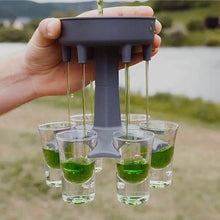Load image into Gallery viewer, 6 Shot Glass Dispenser and Holder
