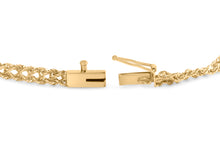 Load image into Gallery viewer, 10K Yellow Gold 1/4 Cttw Round-Cut Diamond Basket Weave Rope Chain Style 7" Bracelet (H-I Color, I1-I2 Clarity)
