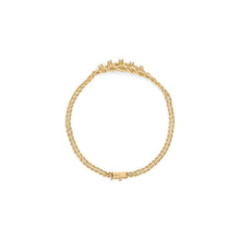 Load image into Gallery viewer, 10K Yellow Gold 1/4 Cttw Round-Cut Diamond Basket Weave Rope Chain Style 7" Bracelet (H-I Color, I1-I2 Clarity)
