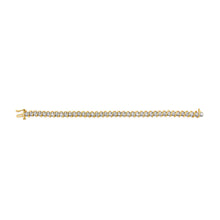 Load image into Gallery viewer, 18K Yellow Gold 4.0 Cttw Round-Cut Diamond S-Link 7" Inch Tennis Bracelet (I-J Color, SI1-SI2 Clarity)
