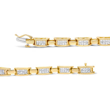 Load image into Gallery viewer, 14K Yellow Gold Princess-Cut Diamond Links of Love Bracelet (2.00 cttw, H-I Color, SI2-I1 Clarity)

