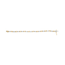 Load image into Gallery viewer, 10K Two-Tone Gold 1/2 Cttw Diamond Alternating 3 Stone and X-Link 7" Bracelet (I-J Color, I2-I3 Clarity)
