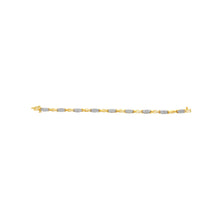 Load image into Gallery viewer, 10K Yellow Gold 1.00 Cttw Round-Cut Diamond Spiral Link 7" Bracelet (H-I Color, I2-I3 Clarity)

