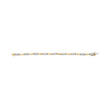 Load image into Gallery viewer, 10K Yellow Gold 1.00 Cttw Round-Cut Diamond Spiral Link 7" Bracelet (H-I Color, I2-I3 Clarity)
