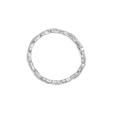 Load image into Gallery viewer, 14K White Gold 2.00 Cttw Diamond Swirl and Pear Shape Link Bracelet (I-J Color, I2-I3 Clarity) - 7"
