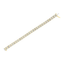 Load image into Gallery viewer, 14K Yellow Gold 5.50 Cttw Round and Baguette Diamond Link Bracelet
