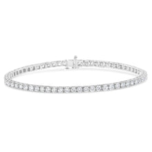 Load image into Gallery viewer, IGI Certified 5.0 Cttw Cut Diamond 14K White Gold Classic 7â€ Tennis Bracelet (H-I Color, I1-I2 Clarity)
