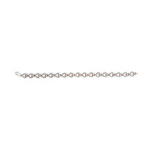 Load image into Gallery viewer, 10K Rose Gold Plated Sterling Silver 1/4 Cttw Diamond Heart Link Bracelet
