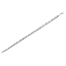 Load image into Gallery viewer, .925 Sterling Silver 1.0 Cttw Rose Cut Diamond Double-Link 7" Tennis Bracelet (I-J Color, I3 Clarity)
