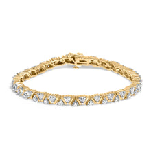 Load image into Gallery viewer, 14K Yellow Gold Round-Cut Diamond Bracelet (4.00 cttw, H-I Color, I1-I2 Clarity)
