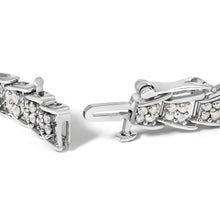 Load image into Gallery viewer, 10k White Gold 2 cttw Diamond Fan-Shaped Link Tennis Bracelet (I-J Clarity, I3 Color) - Size 7.25"
