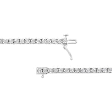 Load image into Gallery viewer, 14K White Gold 3.0 Cttw Lab Grown Diamond Illusion-Set Miracle Plate Tennis Bracelet (F-G Color, VS1-VS2 Clarity) - Size 7.25"
