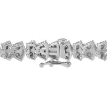 Load image into Gallery viewer, .925 Sterling Silver 1.0 cttw Diamond "Arrow" Shape Tennis Link Bracelet (I-J Color, I3 Clarity) -7.25"
