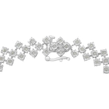 Load image into Gallery viewer, .925 Sterling Silver 1.0 cttw Miracle-Set Round Diamond "Zig Zag" Link Bracelet (I-J Color, I3 Clarity) -7.25
