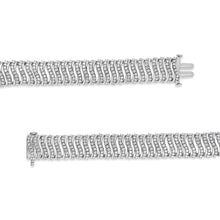 Load image into Gallery viewer, .925 Sterling Silver 5.00 Cttw Round-Cut Diamond "S" Link Bracelet (I-J Color, I3 Clarity) - Size 7.25
