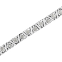 Load image into Gallery viewer, .925 Sterling Silver 1.0 cttw Miracle-Set Diamond Tennis Bracelet (I-J Color, I3 Clarity) - 7.25"
