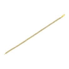 Load image into Gallery viewer, 10K Yellow Gold Plated .925 Sterling Silver 1 cttw Prong-Set Diamond Pear Shape Link Bracelet (I-J Color, I1-I2 Clarity) - 7.25"
