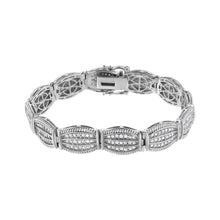 Load image into Gallery viewer, .925 Sterling Silver 3.0 Cttw Prong Set Diamond Art Deco Style Tennis Bracelet (I-J Color, I2-I3 Clarity) - 7.25"
